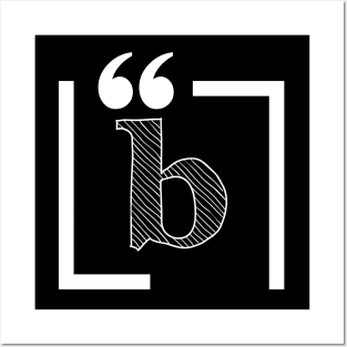 Letter B: Monogram Initial letter b. Posters and Art